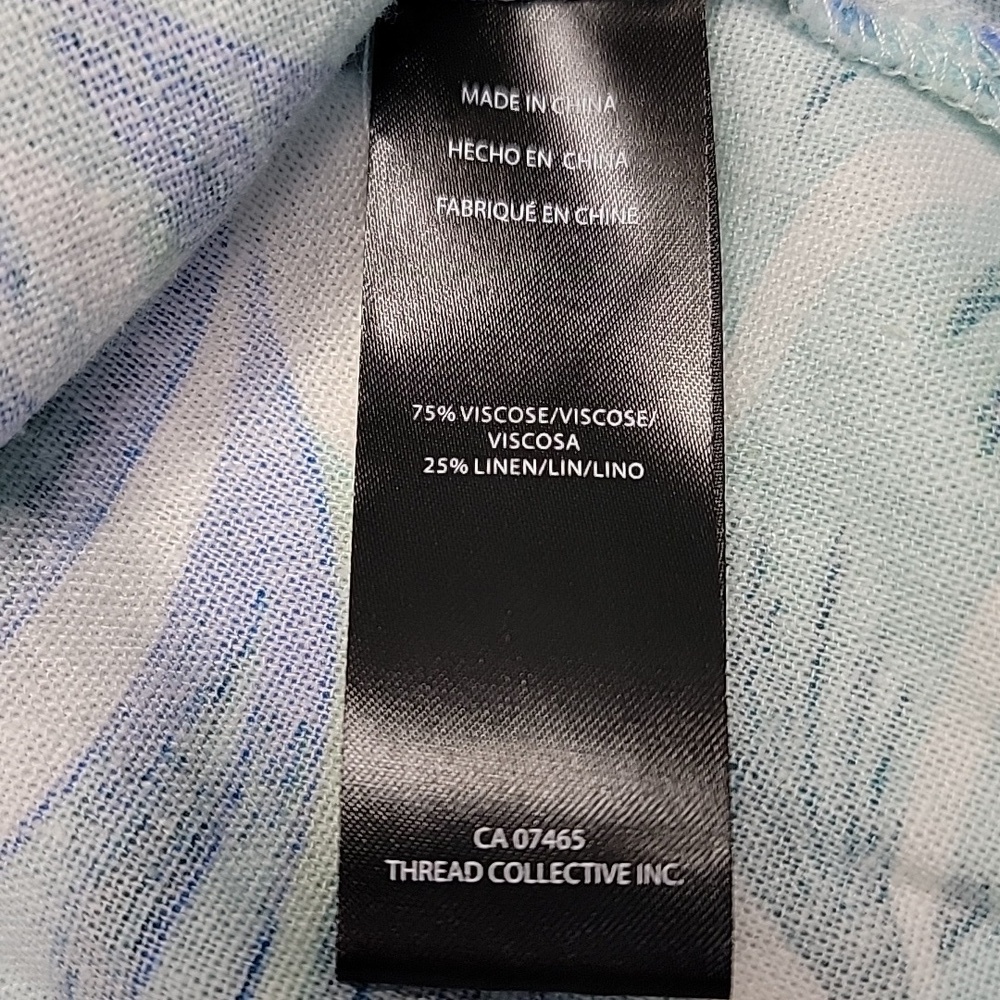 NVLT NWT TROPICAL FLORAL SLEEVELESS LINEN BLEND TOP SZ LARGE - Picture 6 of 13